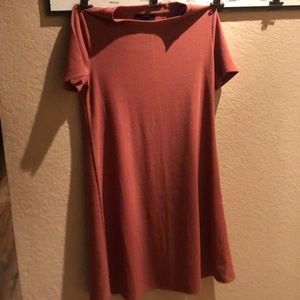 Burnt orange knit dress